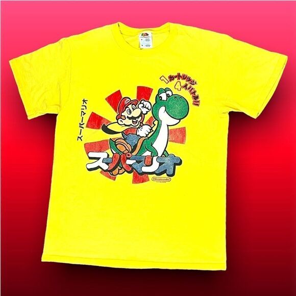(M) Super Mario FOTL Tag Nintendo Trademark 2009 Tee 19 X 26.5 - Picture 1 of 4